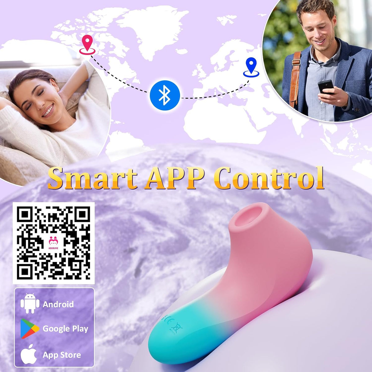 Sucking Vibrator Sex Toys for Women - APP Remote Control Female Vibrator Wand with 10 Suction, Nipple Sucker Mini Vibrators Rose Adult Sex Toys & Games for Women Couples Oral Sex Pleasure