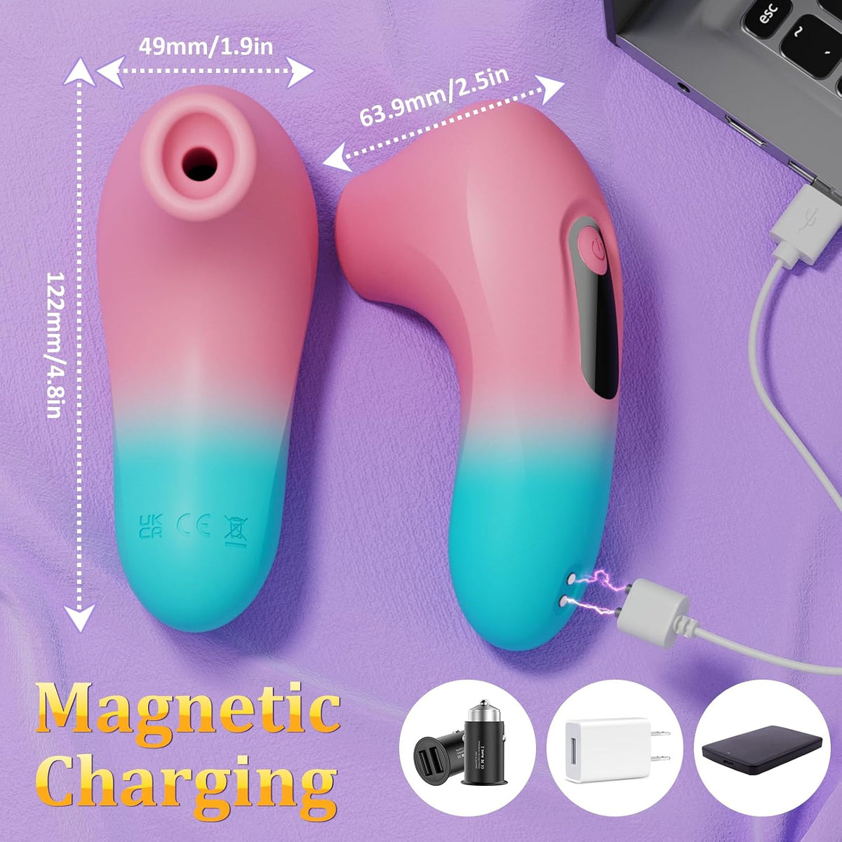 Sucking Vibrator Sex Toys for Women - APP Remote Control Female Vibrator Wand with 10 Suction, Nipple Sucker Mini Vibrators Rose Adult Sex Toys & Games for Women Couples Oral Sex Pleasure