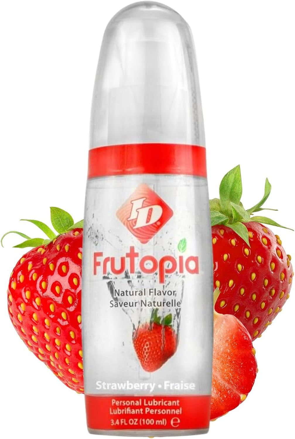 ID Frutopia Personal Lubricant - Strawberry Flavored, Water Based Lube, 3.4 Fl Oz Bottle