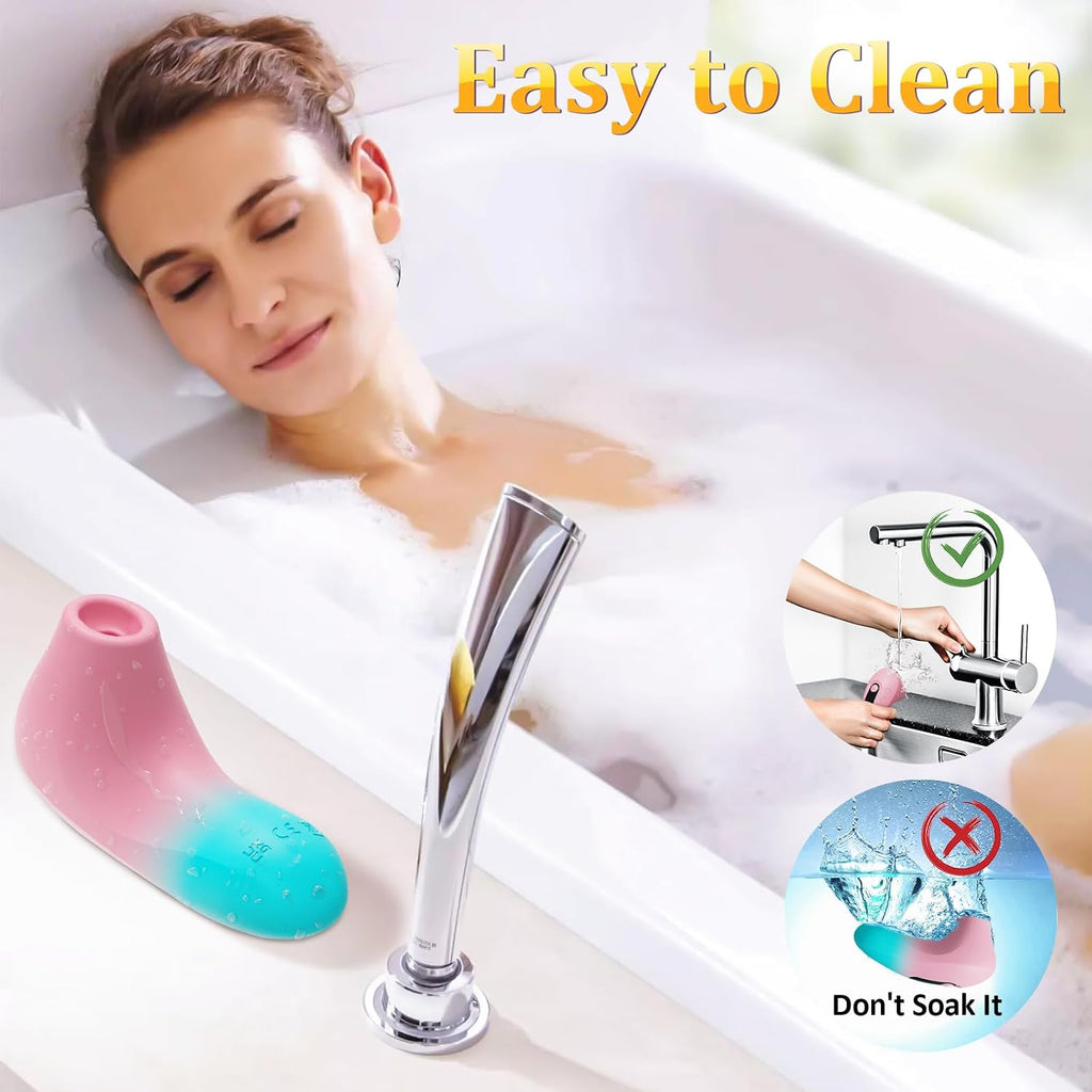 Sucking Vibrator Sex Toys for Women - APP Remote Control Female Vibrator Wand with 10 Suction, Nipple Sucker Mini Vibrators Rose Adult Sex Toys & Games for Women Couples Oral Sex Pleasure