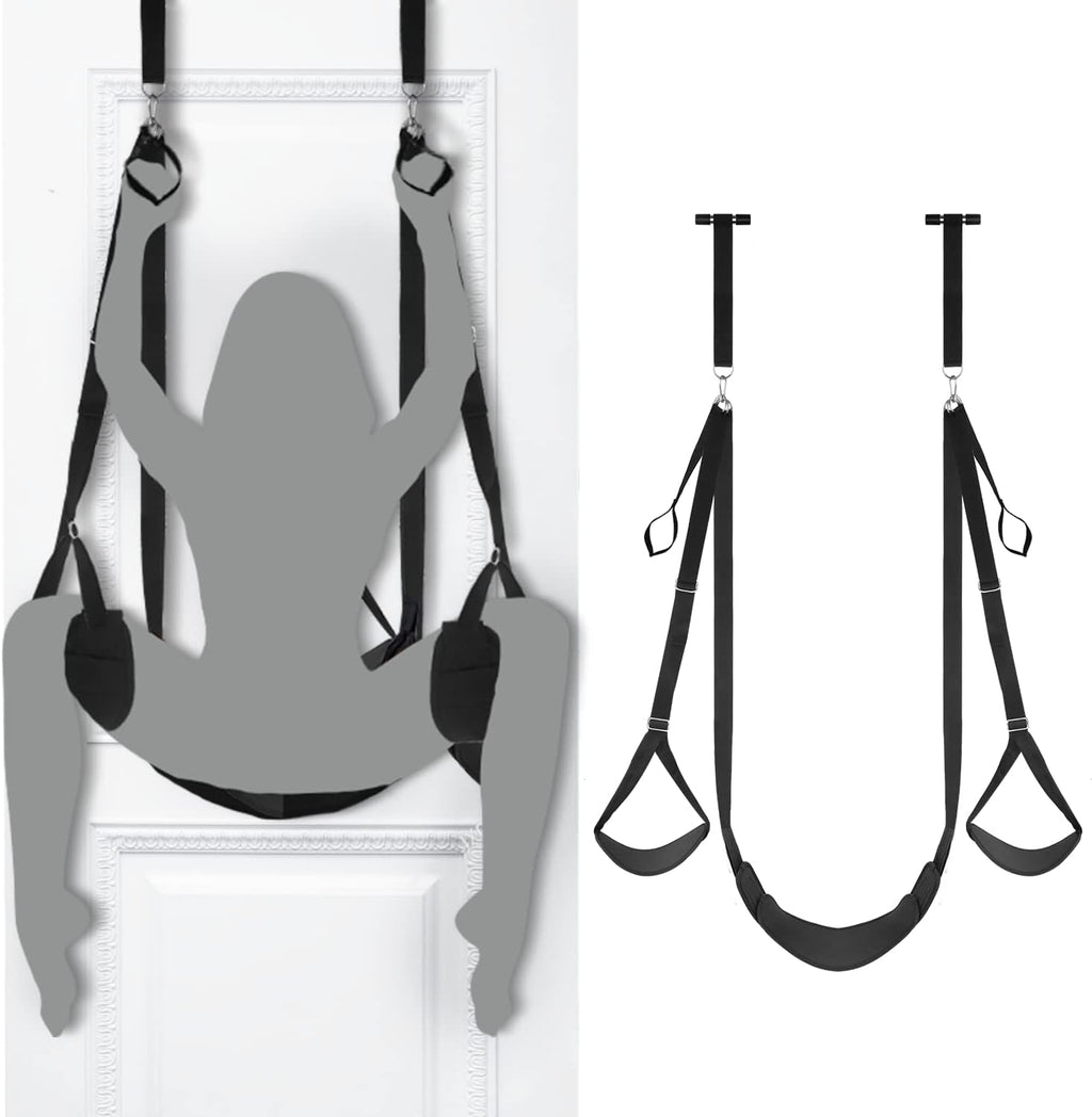 Door Sex Swing with Seat, Adult Sex Toys Bondage Love Slings for Adult Couples with Adjustable Straps, Holds up to 300Lbs