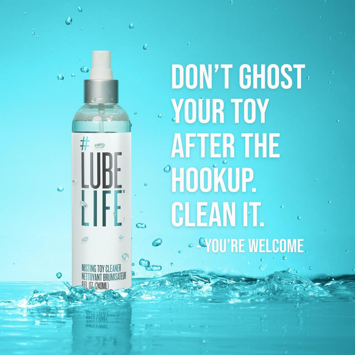 LUBELIFE All-Purpose Misting Toy Cleaner, Sprays Perfect, 8 Fl Oz